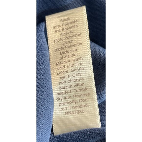 Cato Blue & Red Patchwork Long Balloon Sleeve Lined Dress Womens Size Small - Picture 10 of 10